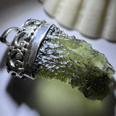 3.15g Moldavite & Silver Pendant