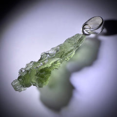 2.19g Moldavite Silver Pendant