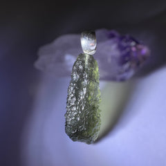 2.63g Moldavite Silver Pendant
