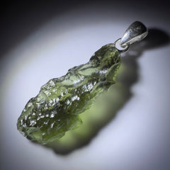 2.96g Moldavite Silver Pendant