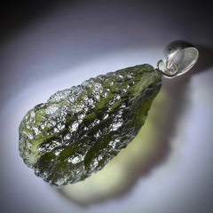 5.16g Moldavite Silver Pendant