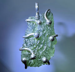 Moldavite Pendant — “Tentacles” Design. 4.39.