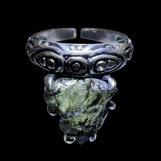 Claw Silver Ring - Slightly Adjustable Size 8 3/4 (R)