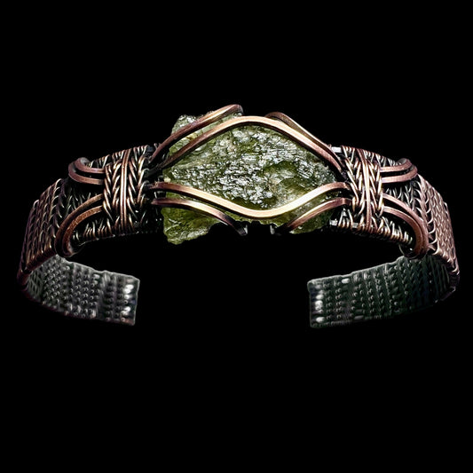 1.1g Moldavite and Copper Bracelet