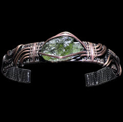 1.3g Moldavite and Copper Bracelet