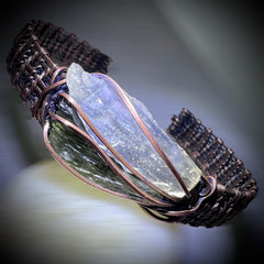 Moldavite & LDG Copper Bracelet.