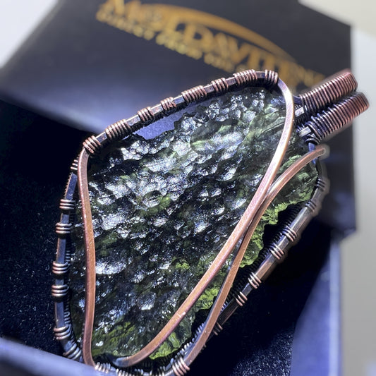 Moldavite Copper Pendant 3.01g.