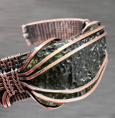Moldavite Copper Bracelet, 6.34g
