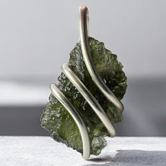 5.64g Moldavite Pendant in Sterling Silver