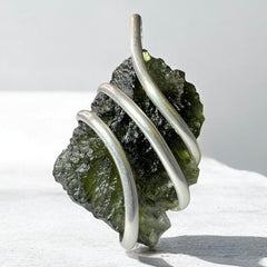 5.64g Moldavite Pendant in Sterling Silver