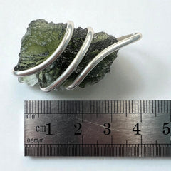 5.64g Moldavite Pendant in Sterling Silver