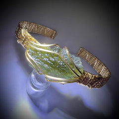 Gold Moldavite Bracelet
