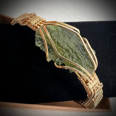 Gold Moldavite Bracelet