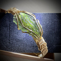 Gold Moldavite Bracelet