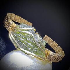 Gold Moldavite Bracelet