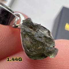 1.44g Bezel set Moldavite Silver pendant