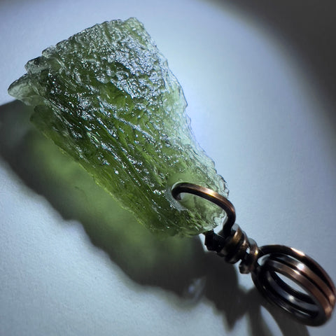 3.3g Moldavite Pendant - Copper Bale