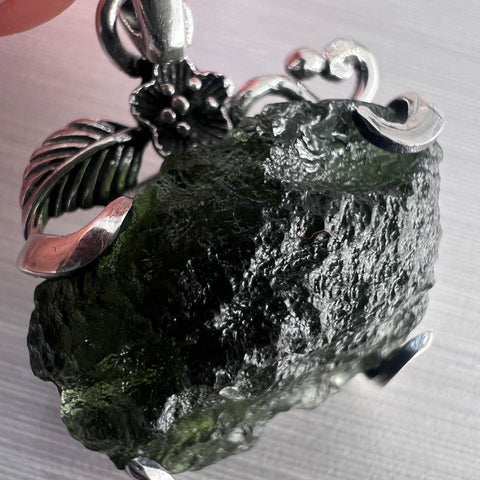 6.07g Moldavite Silver pendant