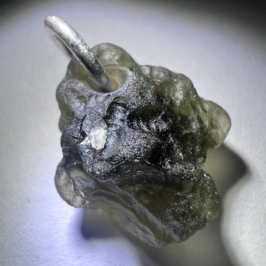 Silver Moldavite Pendant | 1.54g | Chlum