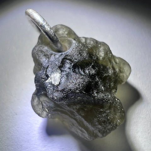 Silver Moldavite Pendant | 1.54g | Chlum