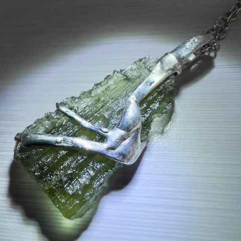2.3g Moldavite Pendant - Silver Bale