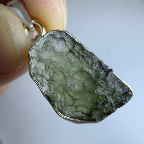 Sterling Silver Moldavite Pendant | 3.6g | Chlum