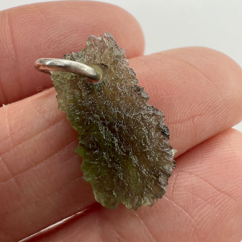 Silver Moldavite Pendant | 0.79g | Chlum