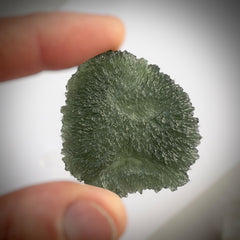Magnificent Moldavite Disk from Nesmen Les — 22.95g