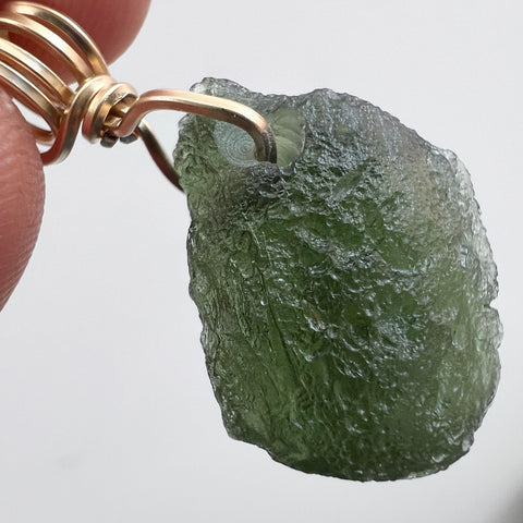 3.88g Moldavite Pendant - Gold Bale