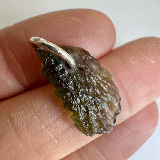 Silver Moldavite Pendant | 1.03g | Chlum