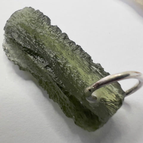 1.64g Natural Moldavite Sterling Silver Pendant