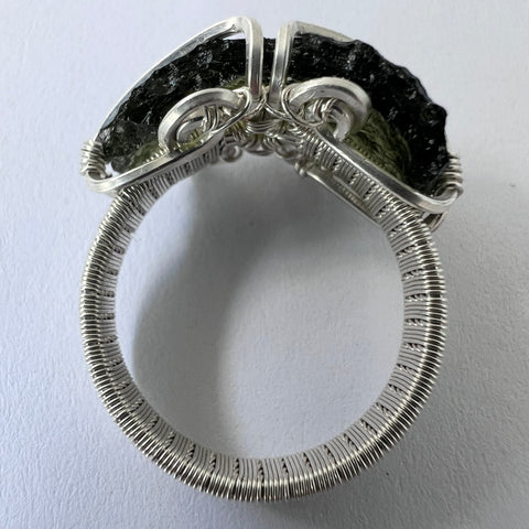 Ornate Sterling Silver Wire Wrapped Ring | Size 7 (O) | Chlum
