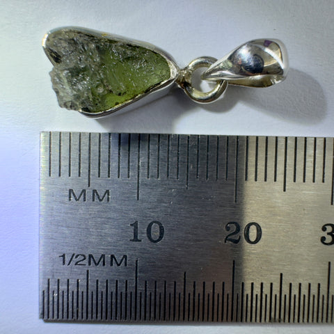 Sterling Silver Moldavite Pendant | 1.65g | Chlum