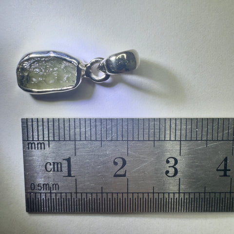 Sterling Silver Moldavite Pendant | 1.32g | Chlum