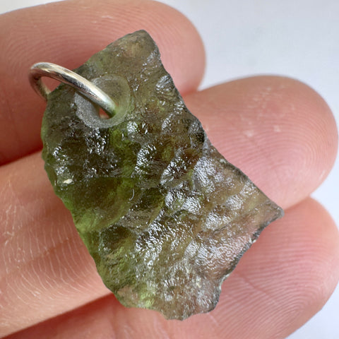 Silver Moldavite Pendant | 1.95g | Chlum
