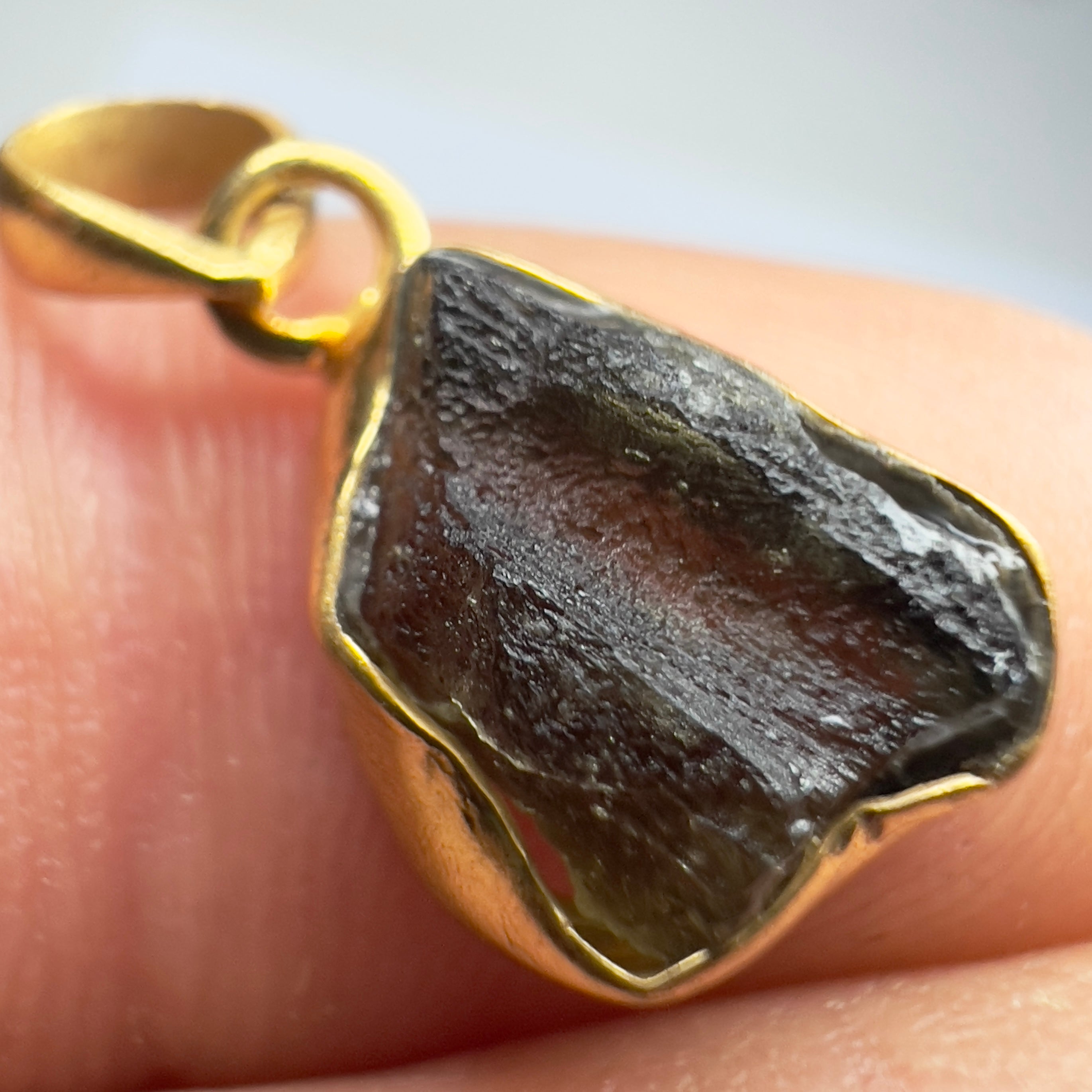 Genuine moldavite necklace