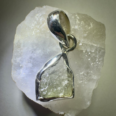Sterling Silver Moldavite Pendant | 1.5g | Chlum