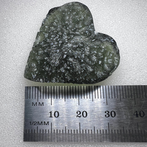 HALF x 3x Semi-faceted Moldavite Heart 13g & 3.33g