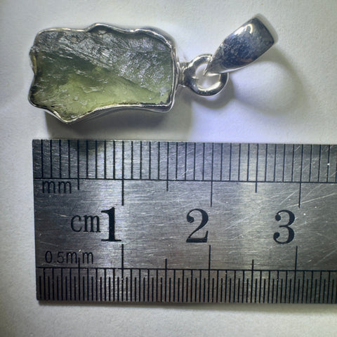 Sterling Silver Moldavite Pendant | 2.08g | Chlum