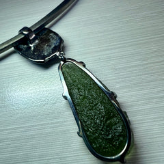 Moldavite Torc Necklace