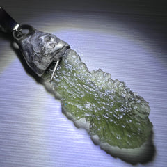 2g Soft Soldered Pewter Moldavite Pendant