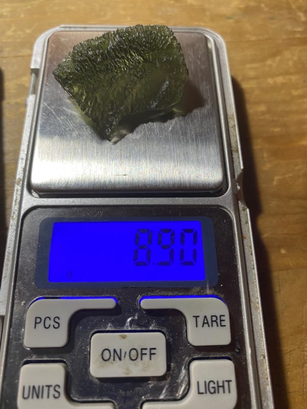 8.9g Moldavite, beautiful texture & colour