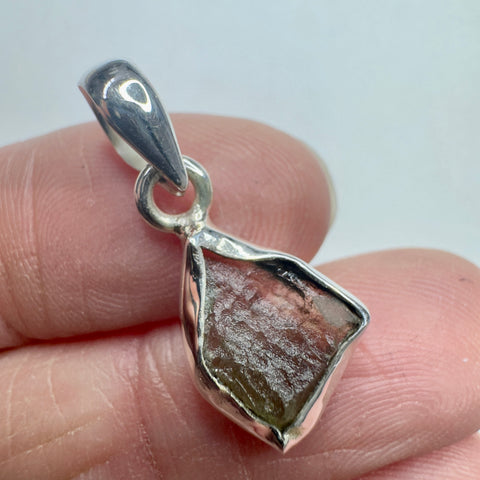 Sterling Silver Moldavite Pendant | 1.5g | Chlum