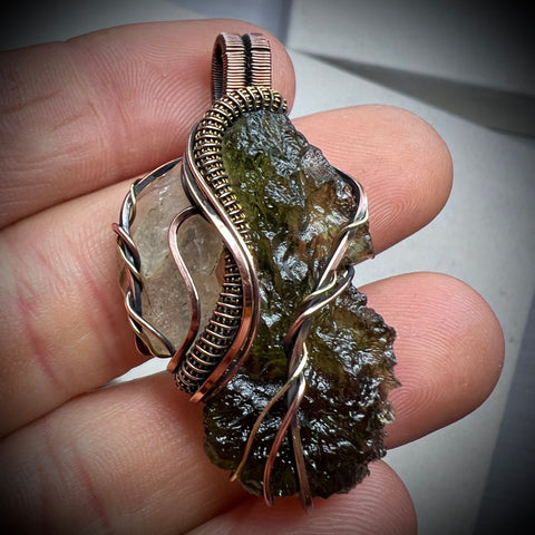 Moldaivte & LDG Copper pendant