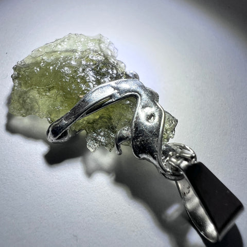 Soft Soldered Moldavite Pendant | 1.2g | Chlum