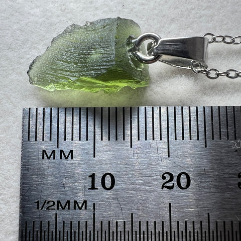 Semi-Faceted Moldavite Pendant | 1.02g | Chlum