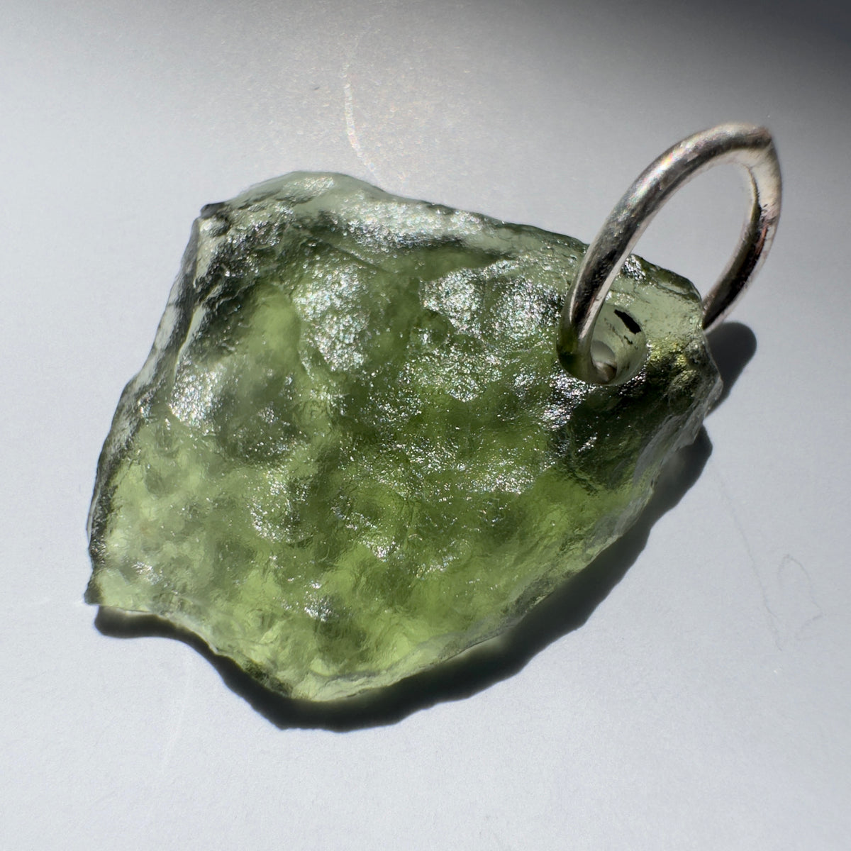 Sterling Silver Moldavite Pendant | 1.1g | Vrabce