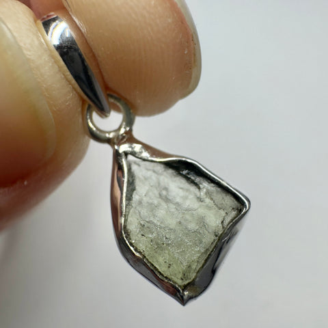 Sterling Silver Moldavite Pendant | 1.5g | Chlum