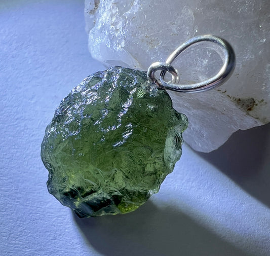 2.65g Moldavite Silver Pendant
