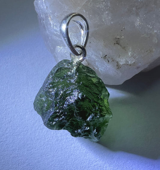2.68g Moldavite Silver Pendant